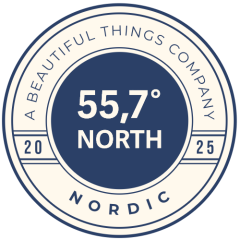 55,7 North Stamp Logo. Nordic Distribution